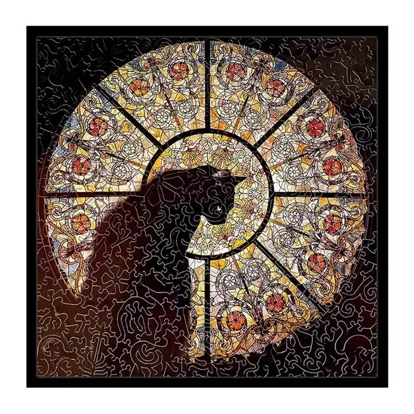 【Garantía de autenticidad】Rompecabezas Church Cat, un rompecabezas único, piezas de madera con diferentes texturas, diferentes patrones y diferentes dificultades para elegir.